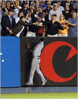 Gomez robbed Miguel Cairo of a homer that would have changed the game